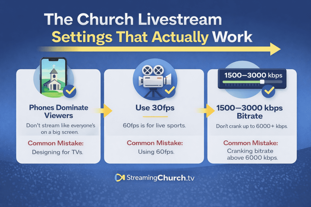 Church livestream settings that actually work.