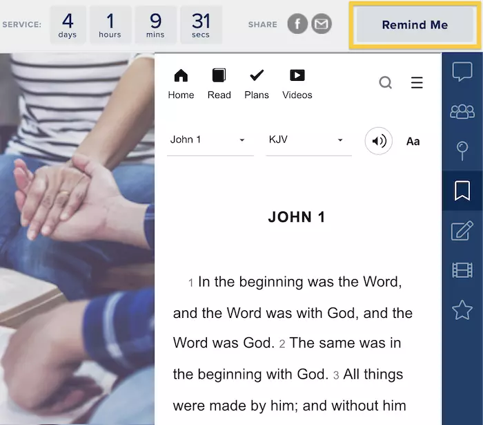Prayer and Service Reminders