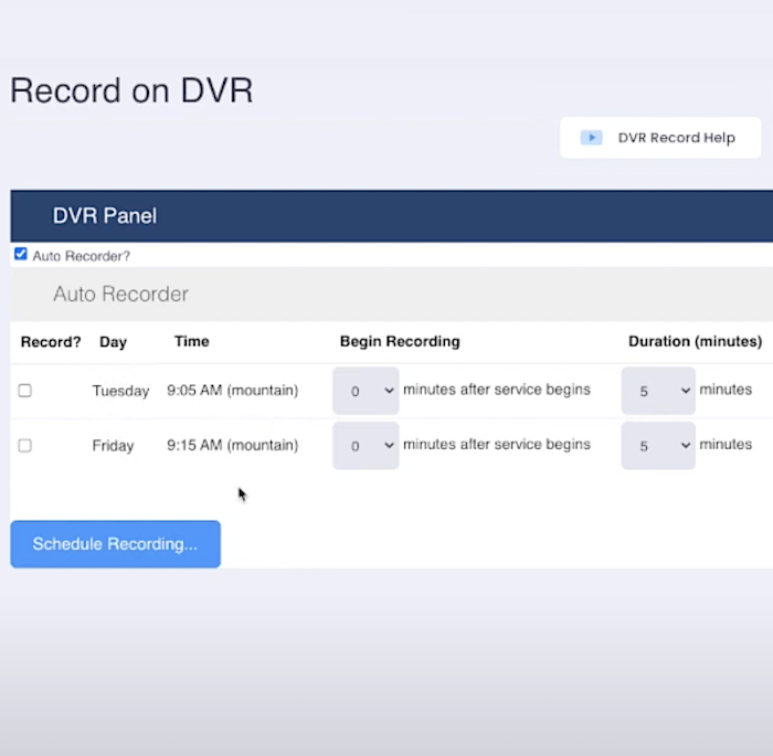 Automatic Server-Side DVR Recording